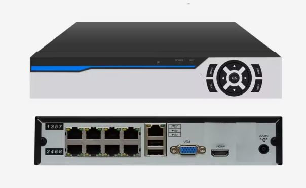 Enregistreur IP 4k, 8CH POE PS TITAN, P2P H.265 inclue HDD 1TB