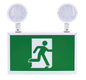 Exit sign with 2 lights Running man
