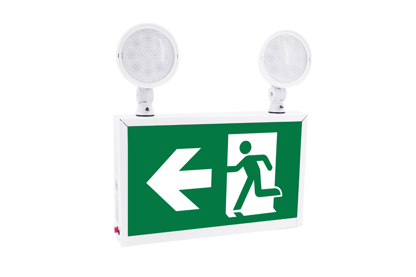 Exit sign with 2 lights Running man