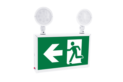 Exit sign with 2 lights Running man