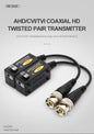 Passive HD video balun transmitter for CCTV surveillance cameras up to 8MP